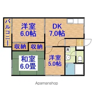 サンパティオ【102号室】の間取り