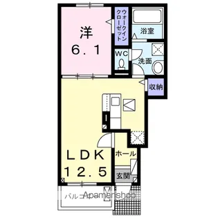 アンビシャスA【1階】の間取り
