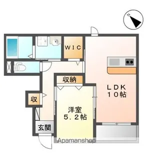 パレ・プランタン【1階】の間取り