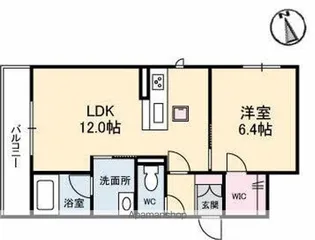 ジェンクオーレ サウス【1階】の間取り