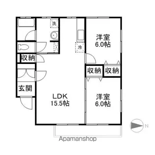 レジデンス月山 A棟【301号室】の間取り