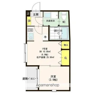 Camellia烏森(カメリア烏森)【2階】の間取り