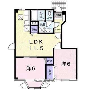 ラーカイラム【1階】の間取り
