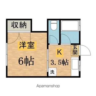 市川ハイツA【1階】の間取り