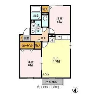 グリーンテリア 第10【2階】の間取り