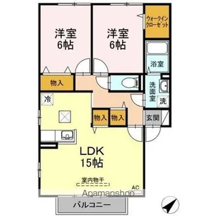 ヴェルドミール川口 A棟【1階】の間取り