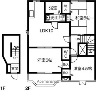 岐阜県岐阜市下西郷4丁目【アパート】の間取り