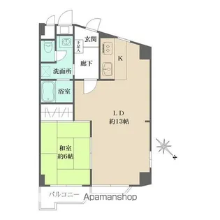 日興初台スカイマンション【6階】の間取り