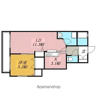 千葉県千葉市若葉区愛生町【アパート】の間取り