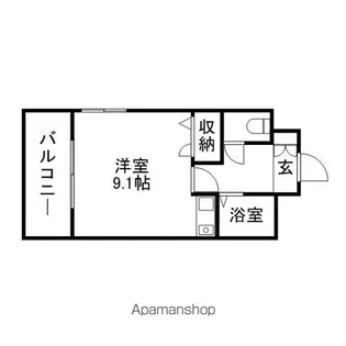 グランドステージ那珂川【4階】の間取り