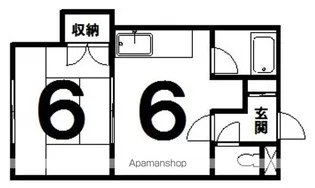 コーポハイブリッジ【202号室】の間取り