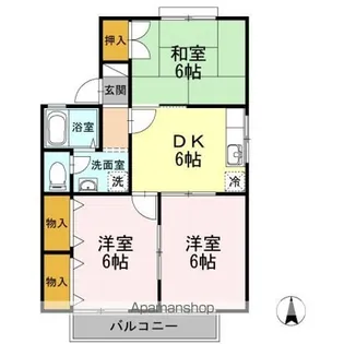 メゾンモランジェ【2階】の間取り