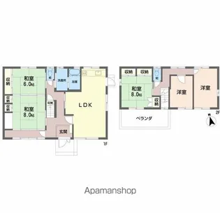 広島県福山市東川口町2丁目【一戸建】の間取り