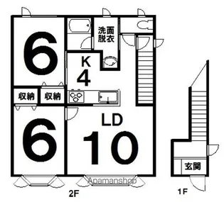 メゾンダイトⅡ【東号室】の間取り