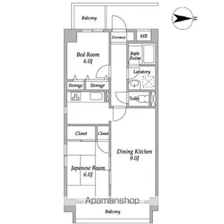 ラフィネ武蔵小山【8階】の間取り