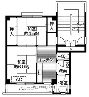 ビレッジハウス松川2号棟【207号室】の間取り