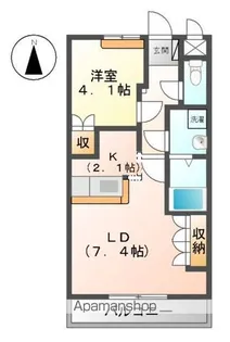 1LDKの間取り画像