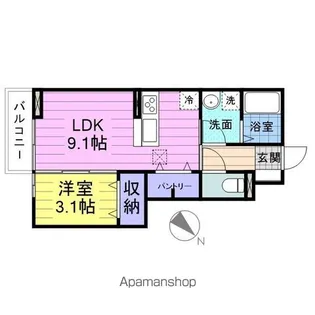 エスペランサ岩切【1階】の間取り