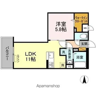 LIGHT HOUSE【5階】の間取り