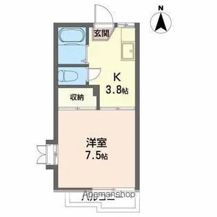 リッチフィールド都南【203号室】の間取り