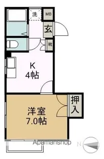 カーサフォレスタ【2-D号室】の間取り