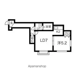シンセリティ八軒【2階】の間取り