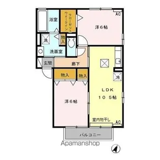 グランドソレーユ B【1階】の間取り