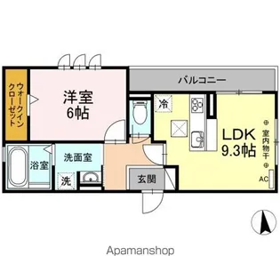 クレア【1階】の間取り