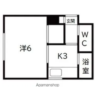 JKステージ川沿【105号室】の間取り