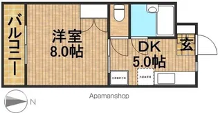 マンションリーフⅡ【106号室】の間取り