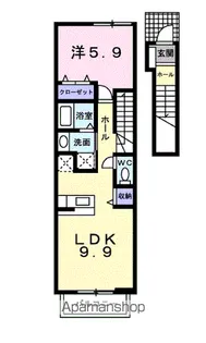 キュービックⅡ【2階】の間取り