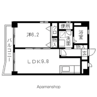 グランモール秋山【701号室】の間取り