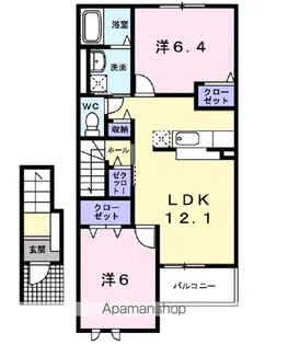 ブラウニーガーデン Ⅵ【2階】の間取り