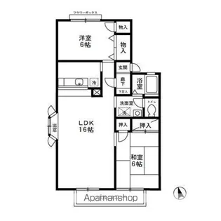 コーポリンクル A【2階】の間取り
