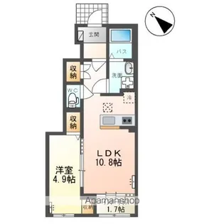新潟市西区内野西2丁目アパート【106号室】の間取り
