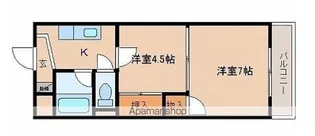 ライフコート【305号室】の間取り