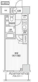 レジディア笹塚Ⅱ【7階】の間取り
