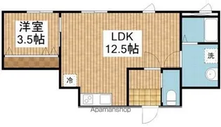 ボンモマン粟山【102号室】の間取り