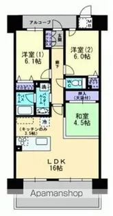 アルファパーク栗林駅南【14階】の間取り