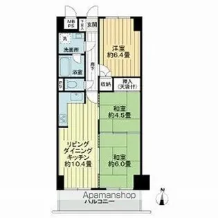 ライオンズマンション古江西【8階】の間取り