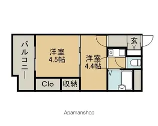 エスト葵南【9B号室】の間取り