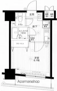 メインステージ蒲田Ⅱ【13階】の間取り