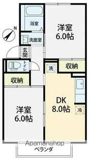セジュール・ベル【201号室】の間取り