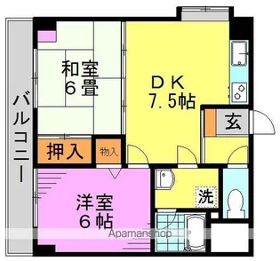 関東バス高井戸ハイツ【5階】の間取り