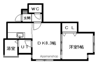 リベルティ医大前【2階】の間取り