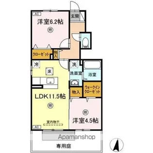 リーベクオーレ【1階】の間取り