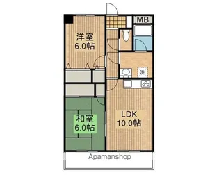 パレス高松Ⅱ【203号室】の間取り
