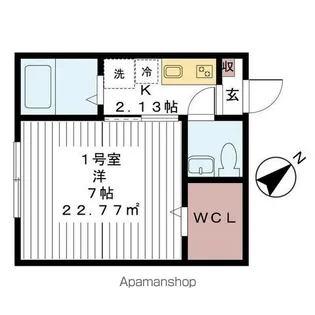クラックス鎌ヶ谷【101号室】の間取り