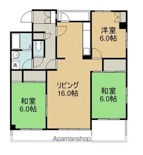 サザンブライト城南【3階】の間取り