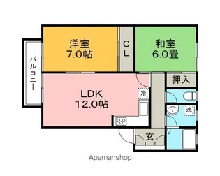 レオパレス宮の木【202号室】の間取り